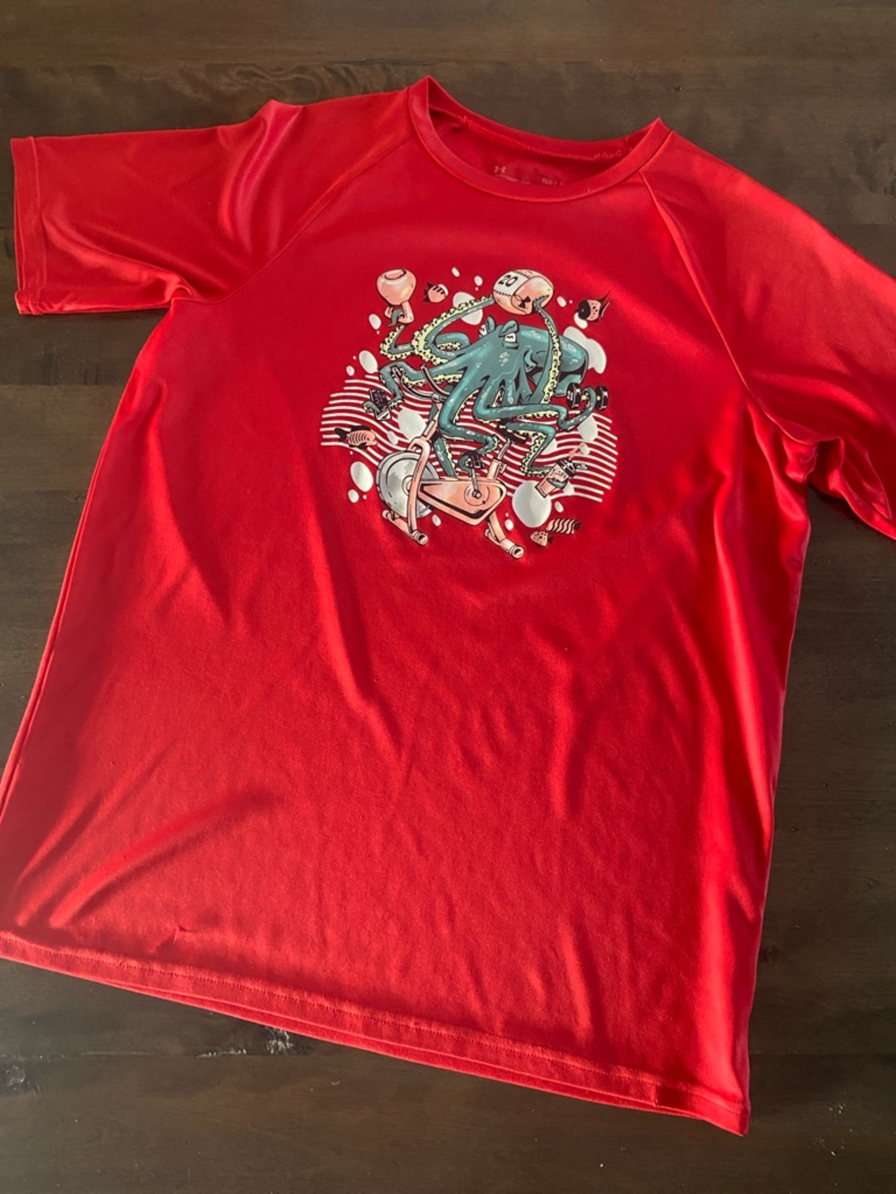 Under Armour kids Red Graphic Performance Tee